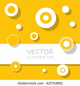 Circle modern business design template. Flat minimalism decoration. Abstract white circle background. Vector illustration.