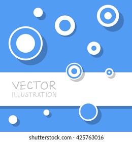 Circle modern business design template. Flat minimalism decoration. Abstract white circle background. Vector illustration.