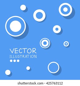 Circle modern business design template. Flat minimalism decoration. Abstract white circle background. Vector illustration.