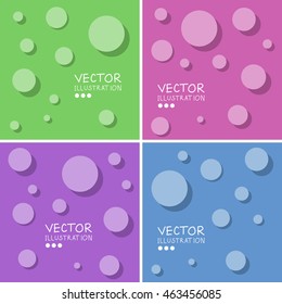 Circle modern business design template. Flat minimalism decoration. Abstract circle backgrounds set. Wallpaper with empty space for your text. Vector illustration.