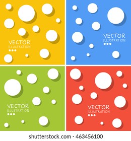 Circle modern business design template. Flat minimalism decoration. Abstract circle backgrounds set. Wallpaper with empty space for your text. Vector illustration.