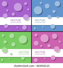 Circle modern business design template. Flat minimalism decoration. Abstract circle backgrounds set. Wallpaper with empty space for your text. Vector illustration.