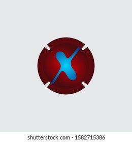Circle modern creative 3D letter x logo design. Colorful 3D letter x logo vector template. Letter x concept with 3D style design vector.