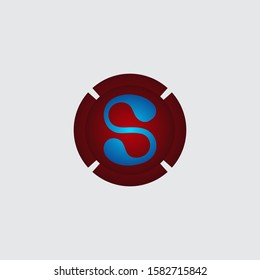 Circle modern creative 3D letter S logo design. Colorful 3D letter S logo vector template. Letter S concept with 3D style design vector.