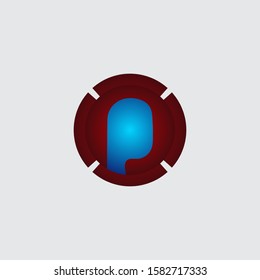 Circle modern creative 3D letter p logo design. Colorful 3D letter p logo vector template. Letter p concept with 3D style design vector.