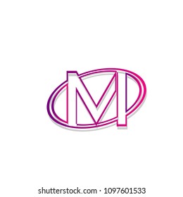 circle modern flat letter m logotype icon.isolated background.vector