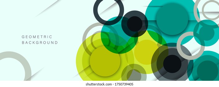 circle modern geometric backgrounds template, abstract illustration.