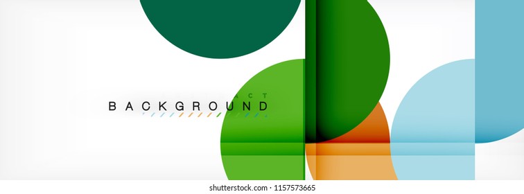 Circle modern geometrical abstract background, vector illustration