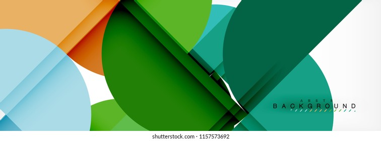 Circle modern geometrical abstract background, vector illustration
