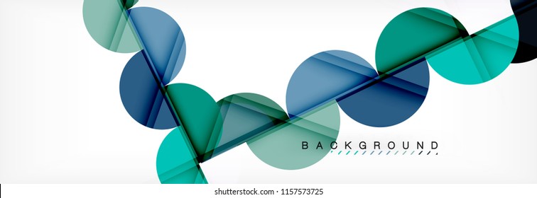 Circle modern geometrical abstract background, vector illustration
