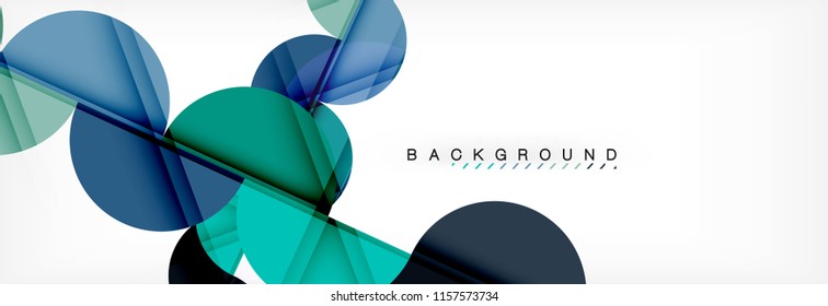 Circle modern geometrical abstract background, vector illustration