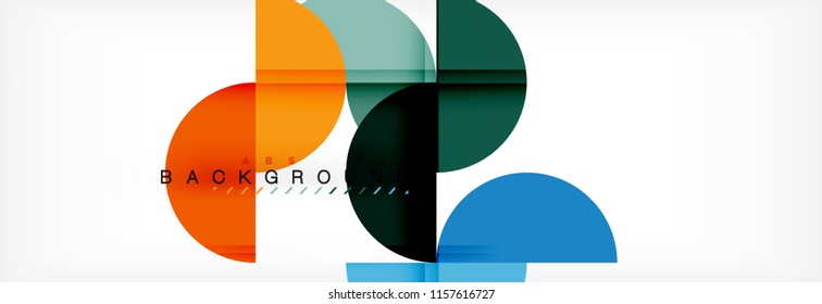 Circle modern geometrical abstract background, vector illustration