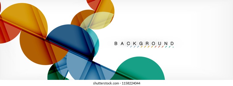 Circle modern geometrical abstract background, vector illustration