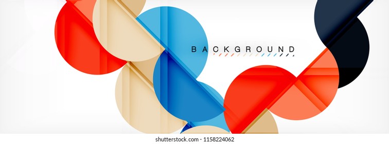 Circle modern geometrical abstract background, vector illustration
