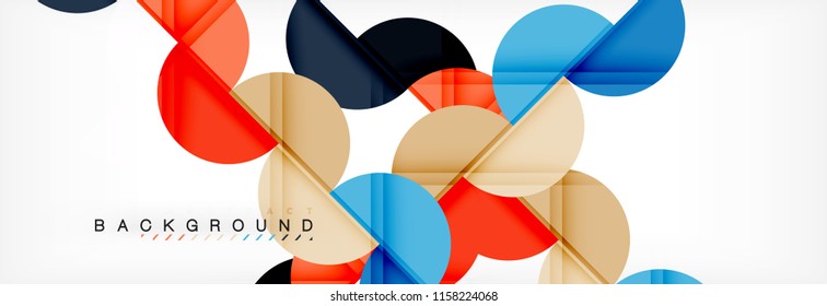 Círculo moderno geométrico abstrato fundo, ilustração vetorial