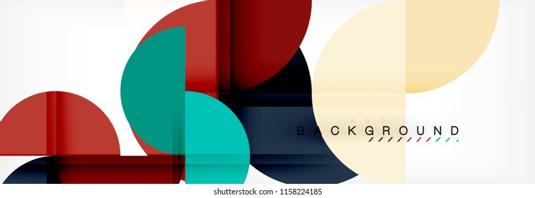 Circle modern geometrical abstract background, vector illustration