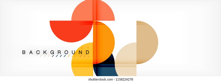 Circle modern geometrical abstract background, vector illustration