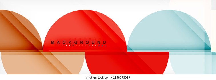 Circle modern geometrical abstract background, vector illustration