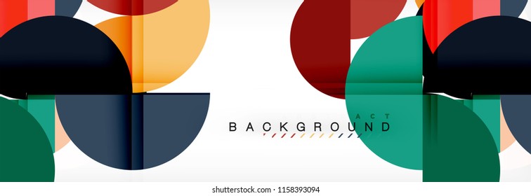 Circle modern geometrical abstract background, vector illustration