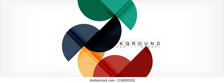 Circle modern geometrical abstract background, vector illustration