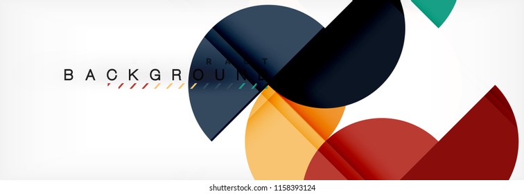 Circle modern geometrical abstract background, vector illustration