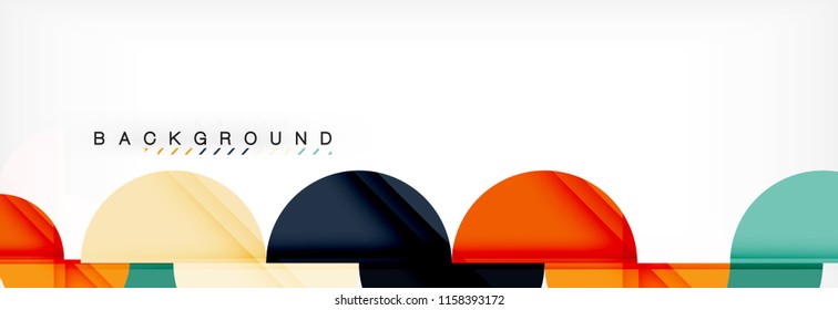 Circle modern geometrical abstract background, vector illustration