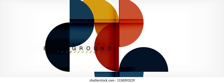 Circle modern geometrical abstract background, vector illustration