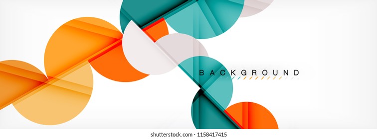 Circle modern geometrical abstract background, vector illustration