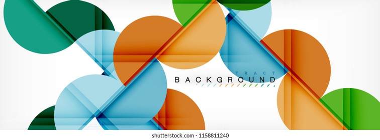 Circle modern geometrical abstract background, vector illustration
