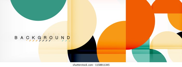 Circle modern geometrical abstract background, vector illustration