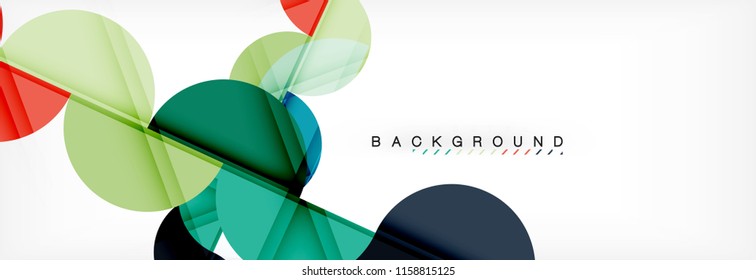 Circle modern geometrical abstract background, vector illustration