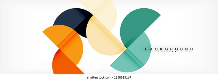 Circle modern geometrical abstract background, vector illustration