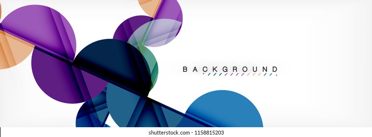 Circle modern geometrical abstract background, vector illustration