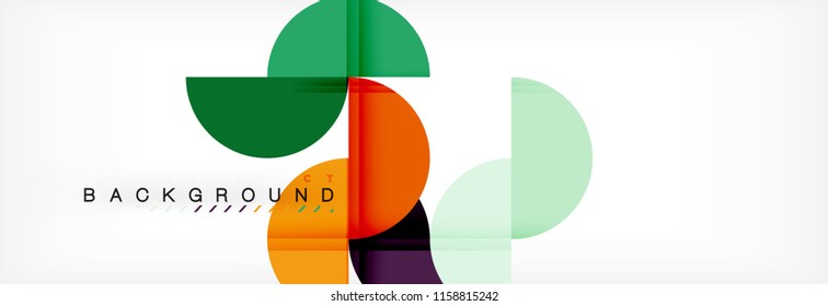 Circle modern geometrical abstract background, vector illustration