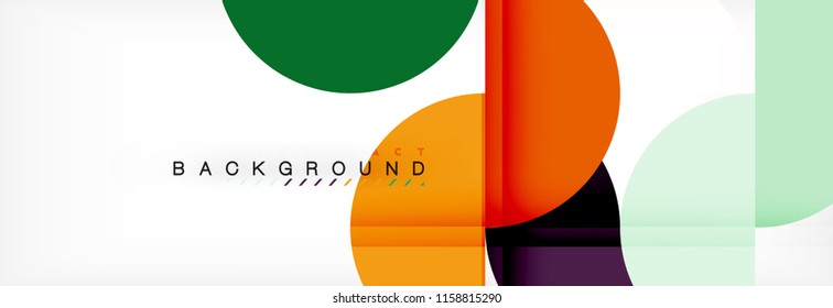 Circle modern geometrical abstract background, vector illustration
