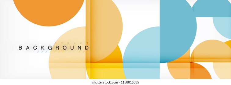 Circle modern geometrical abstract background, vector illustration