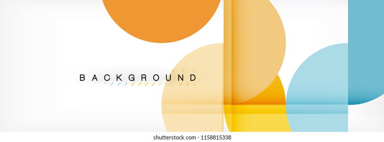 Fondo abstracto geométrico y circular moderno, ilustración vectorial