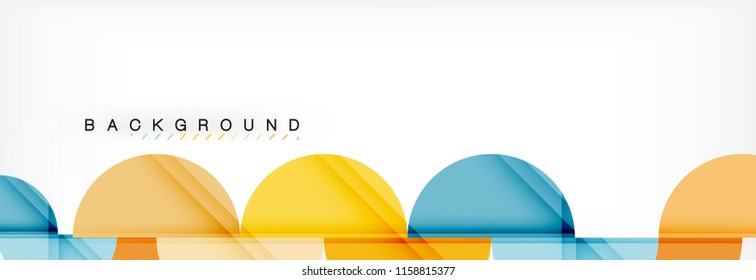 Circle modern geometrical abstract background, vector illustration