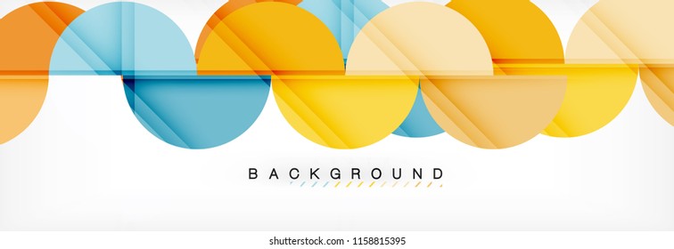 Circle modern geometrical abstract background, vector illustration