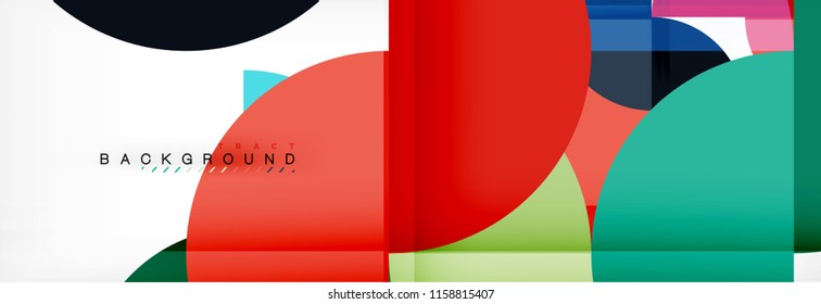 Circle modern geometrical abstract background, vector illustration