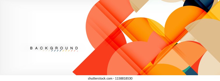 Circle modern geometrical abstract background, vector illustration