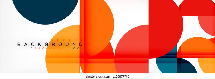Circle modern geometrical abstract background, vector illustration