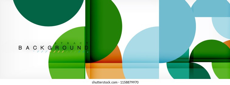 Circle modern geometrical abstract background, vector illustration