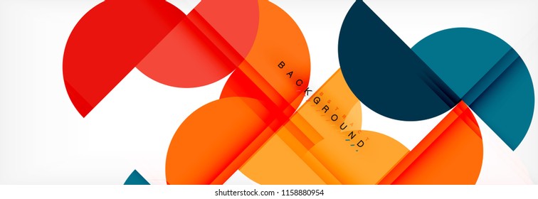 Circle modern geometrical abstract background, vector illustration