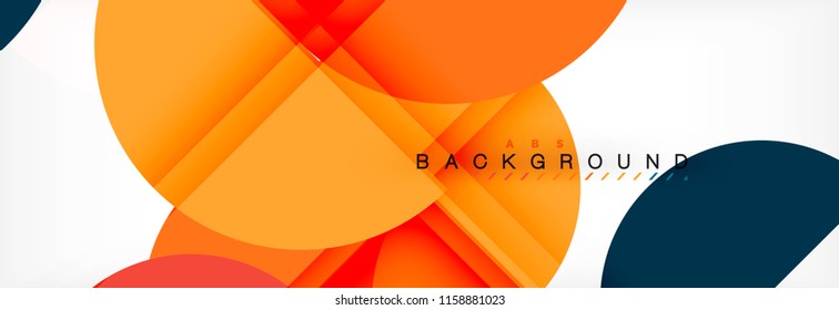 Circle modern geometrical abstract background, vector illustration