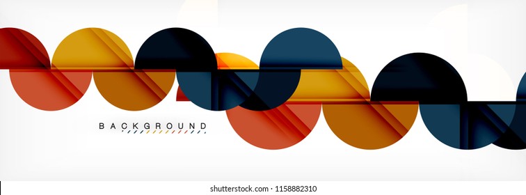 Circle modern geometrical abstract background, vector illustration