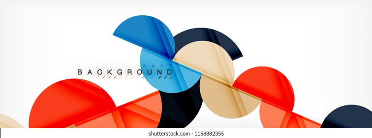 Circle modern geometrical abstract background, vector illustration