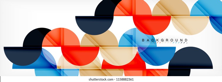 Circle modern geometrical abstract background, vector illustration