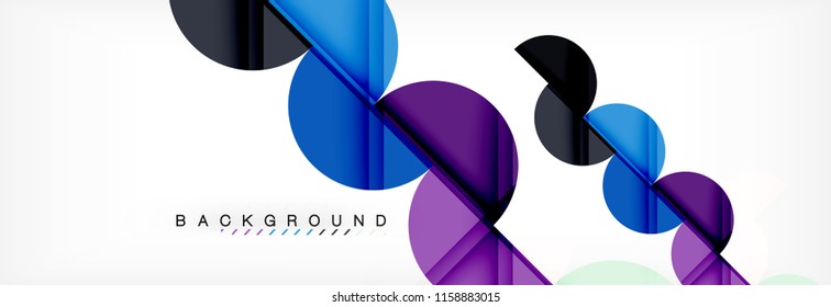 Circle modern geometrical abstract background, vector illustration
