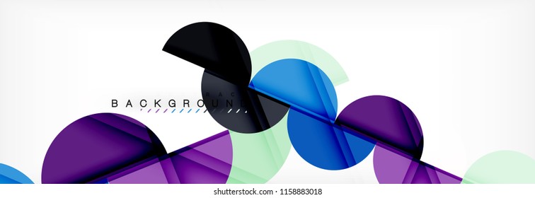 Circle modern geometrical abstract background, vector illustration
